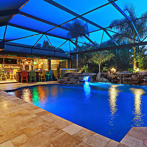 Pool and poolside cabana image