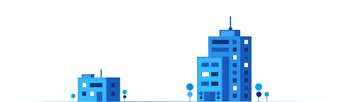 Cartoon blue buildings image