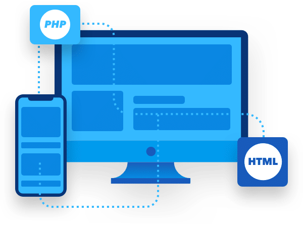 PHP and HTML working between devices image