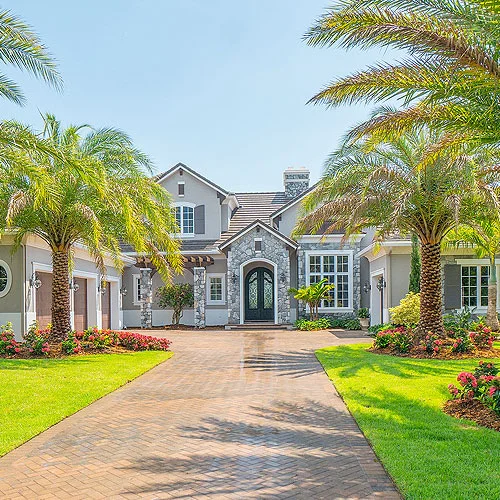 Front entrance to large house image
