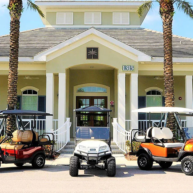 Image of three golf carts