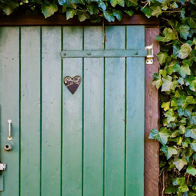 Image of a green door