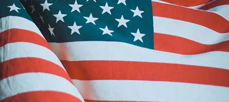 Close up of american flag
